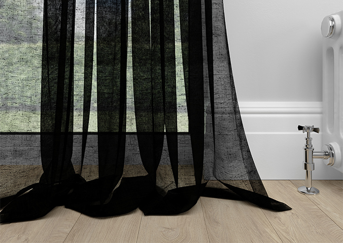 Brescia Voile, Raven Black - Made to Measure Curtains - Image 6